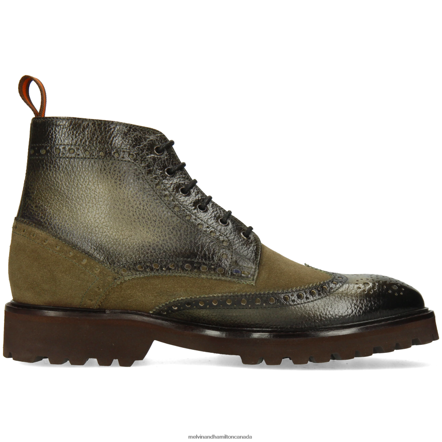 Men Melvin & Hamilton Khaki Matthew 7 Ankle Boots P4V68P75