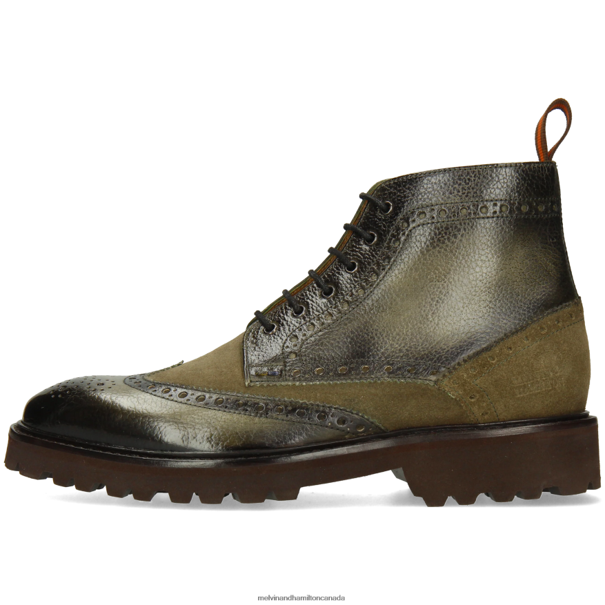 Men Melvin & Hamilton Khaki Matthew 7 Ankle Boots P4V68P75
