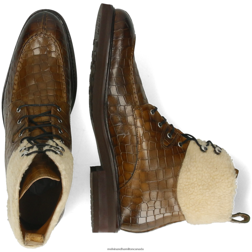 Men Melvin & Hamilton Khaki Parker 3 Ankle Boots P4V68P57