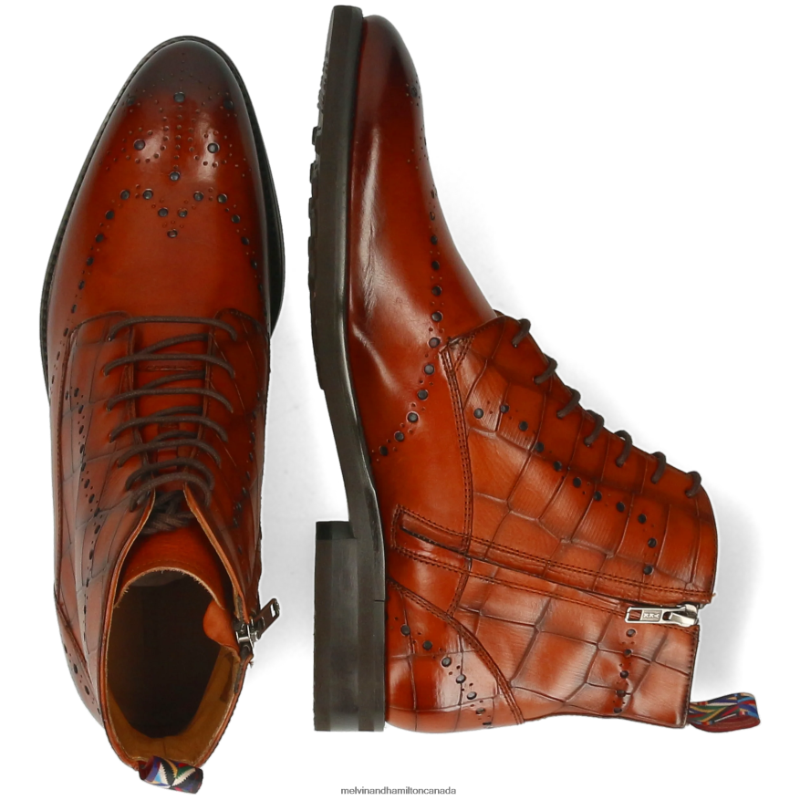 Men Melvin & Hamilton Orange Bobby 9 Ankle Boots P4V68P89