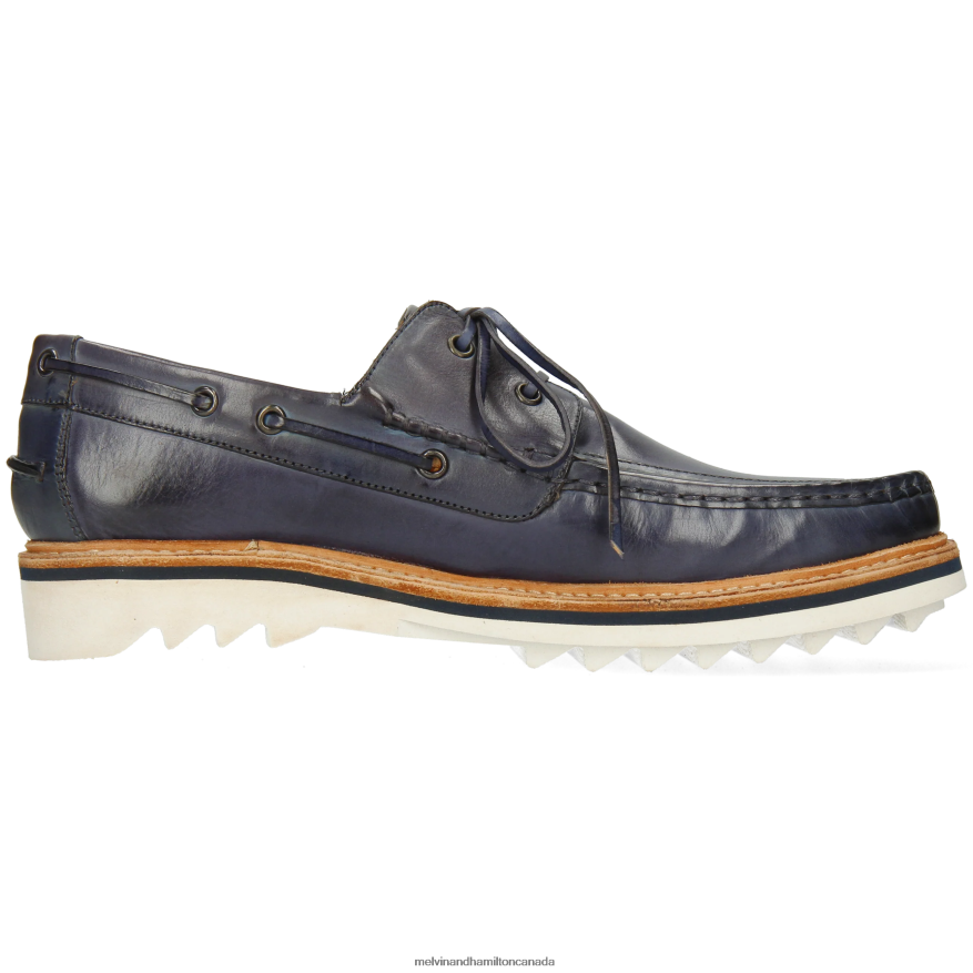 Men Melvin & Hamilton Blue Dustin 4 Boat Shoes P4V68P709