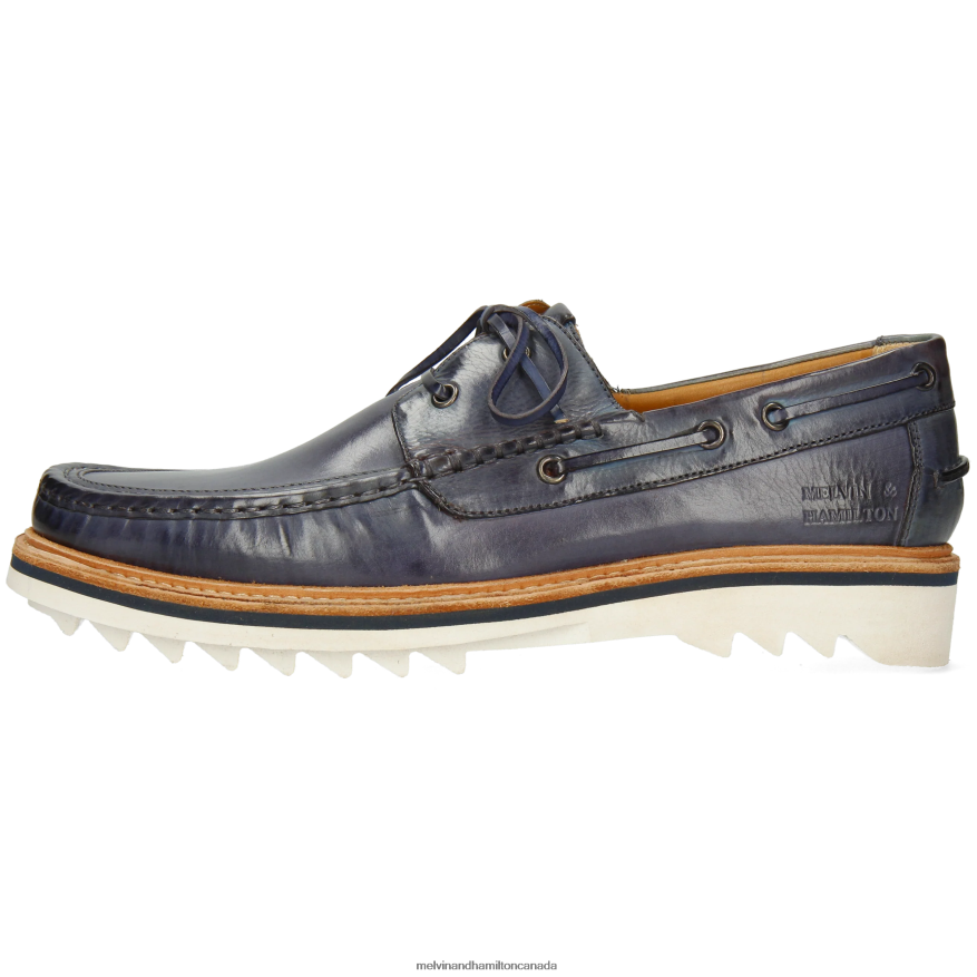 Men Melvin & Hamilton Blue Dustin 4 Boat Shoes P4V68P709