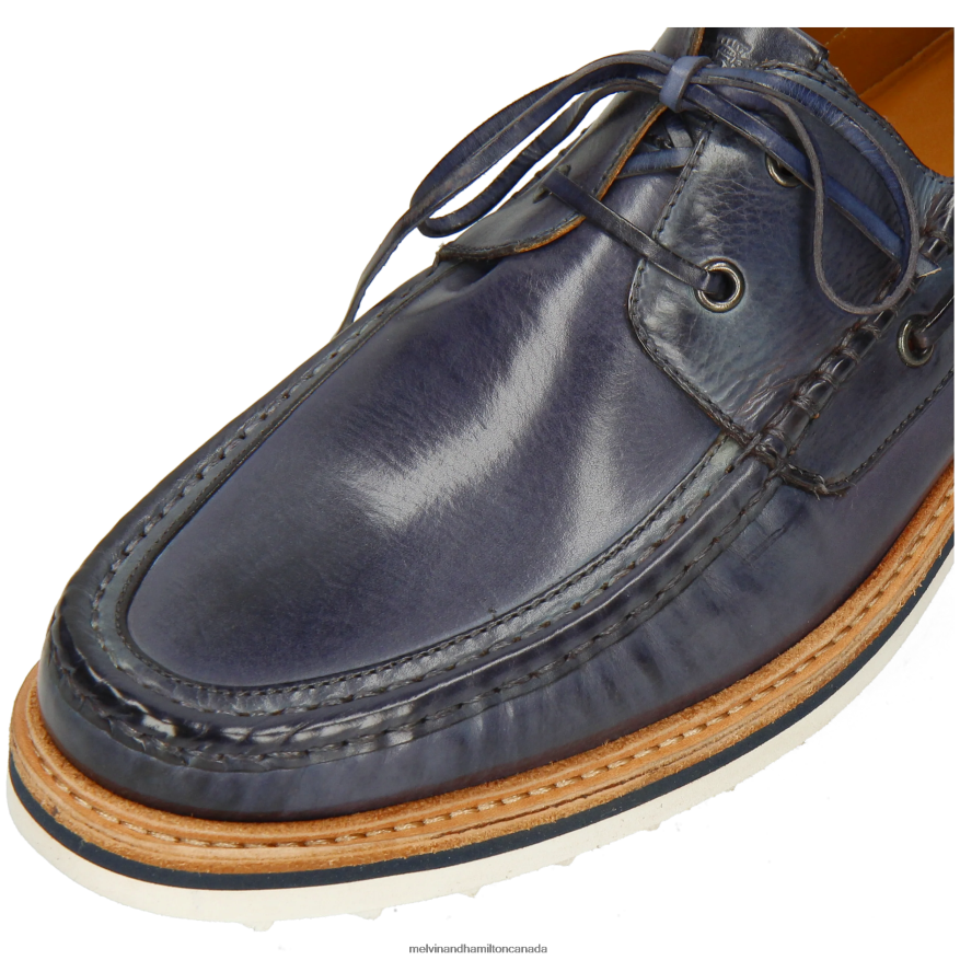 Men Melvin & Hamilton Blue Dustin 4 Boat Shoes P4V68P709