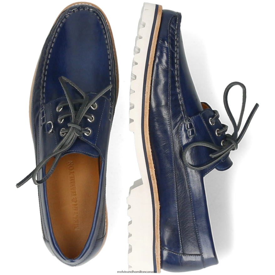 Men Melvin & Hamilton Blue Dustin 6 Boat Shoes P4V68P708