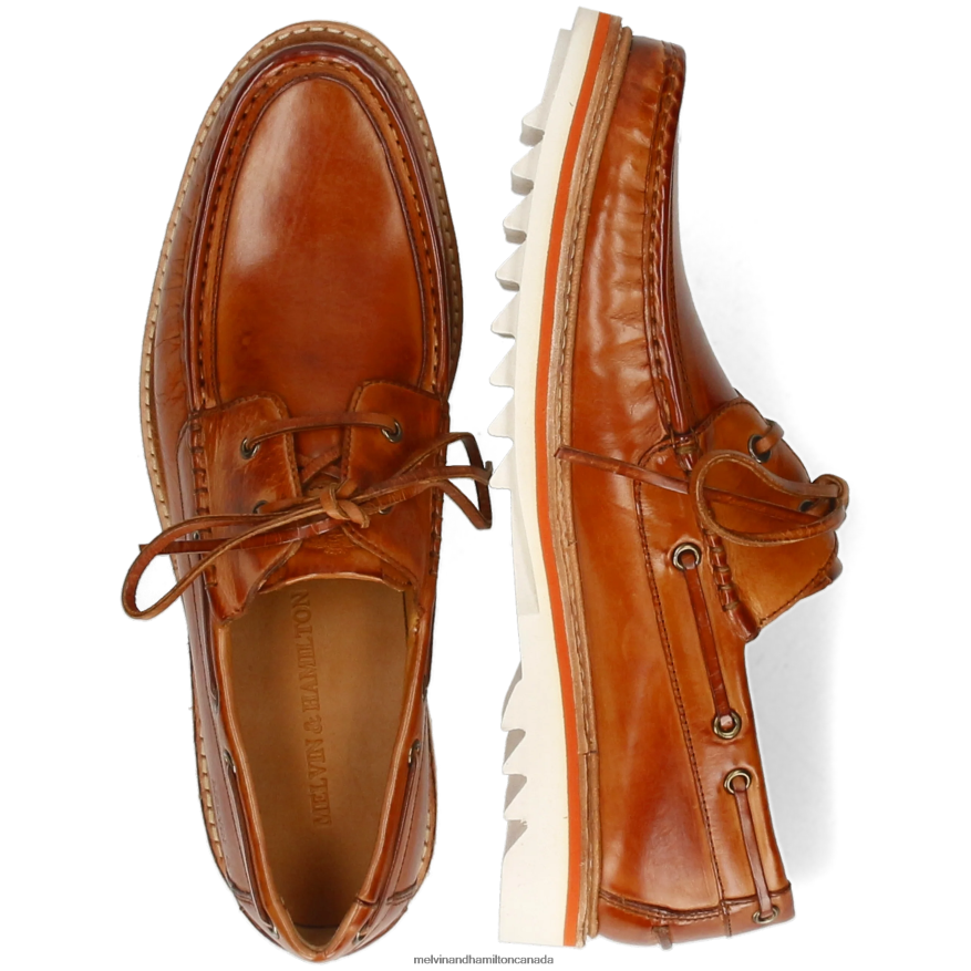 Men Melvin & Hamilton Brown Dustin 4 Boat Shoes P4V68P710
