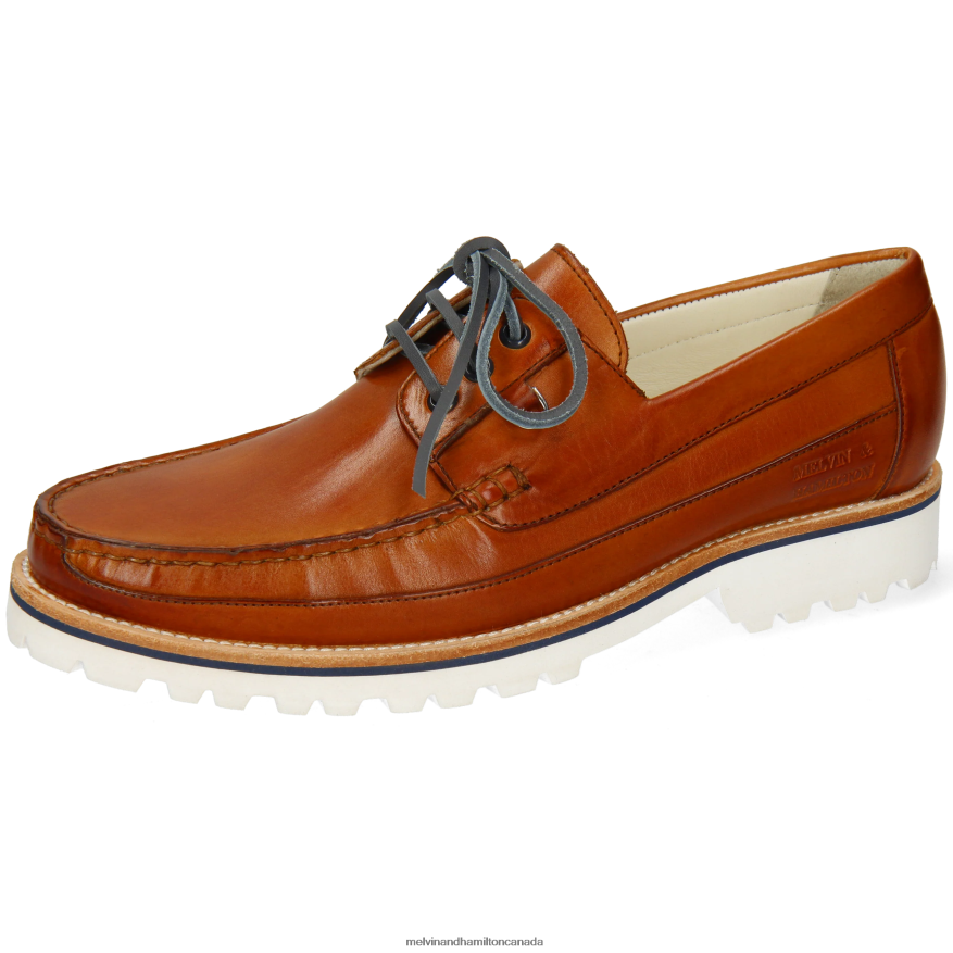 Men Melvin & Hamilton Brown Dustin 6 Boat Shoes P4V68P706