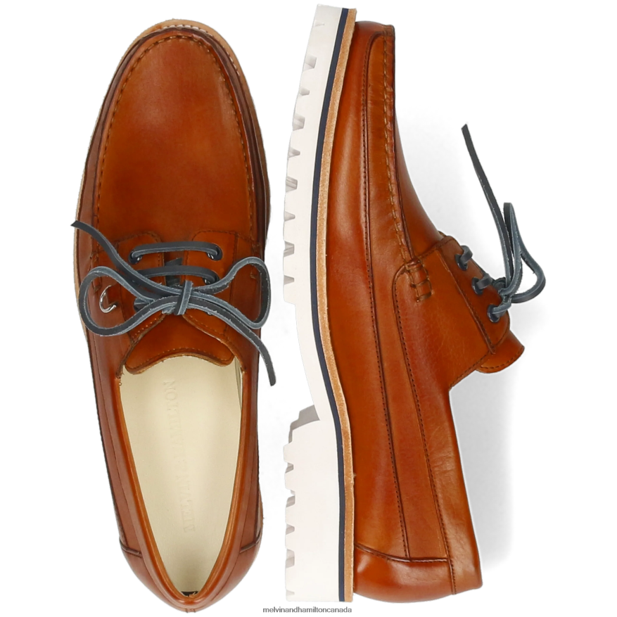 Men Melvin & Hamilton Brown Dustin 6 Boat Shoes P4V68P706
