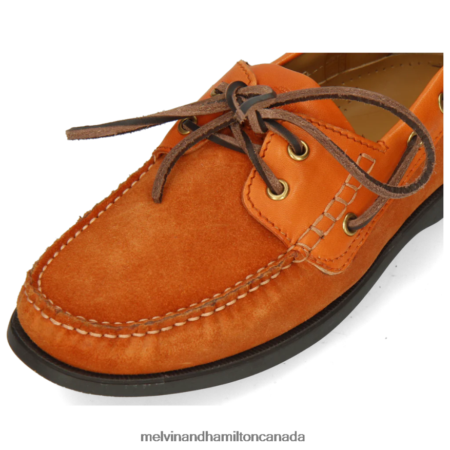 Men Melvin & Hamilton Orange Jason 1 Boat Shoes P4V68P712