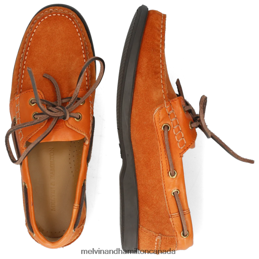 Men Melvin & Hamilton Orange Jason 1 Boat Shoes P4V68P712