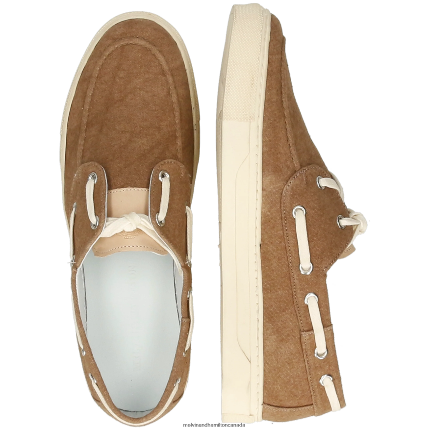 Men Melvin & Hamilton Taupe Adrian 8 Boat Shoes P4V68P705