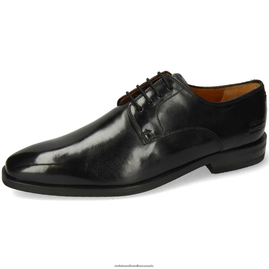 Men Melvin & Hamilton Black Alex 1 Derby Shoes P4V68P381