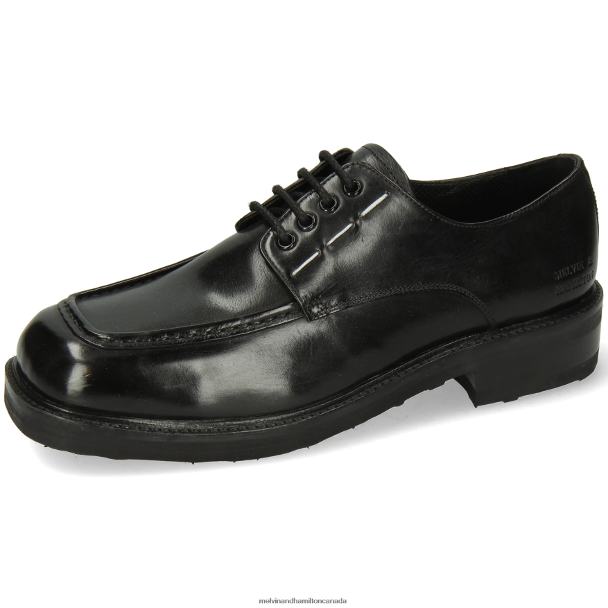 Men Melvin & Hamilton Black Clooney 6 Derby Shoes P4V68P425