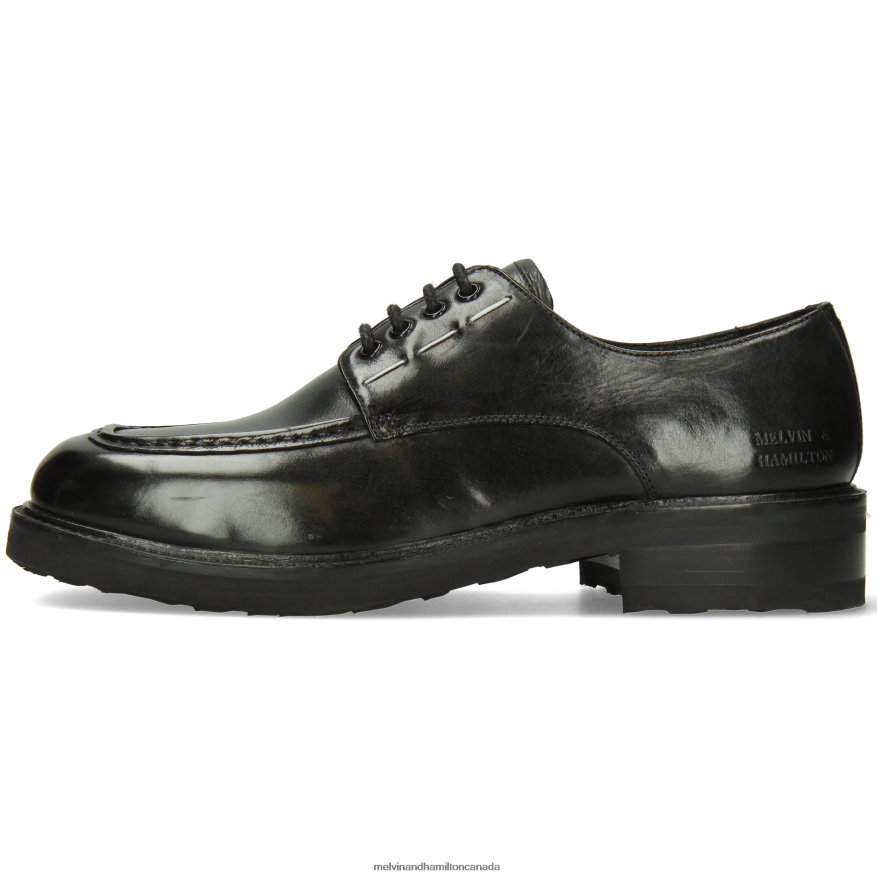 Men Melvin & Hamilton Black Clooney 6 Derby Shoes P4V68P425