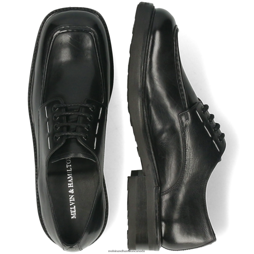 Men Melvin & Hamilton Black Clooney 6 Derby Shoes P4V68P425