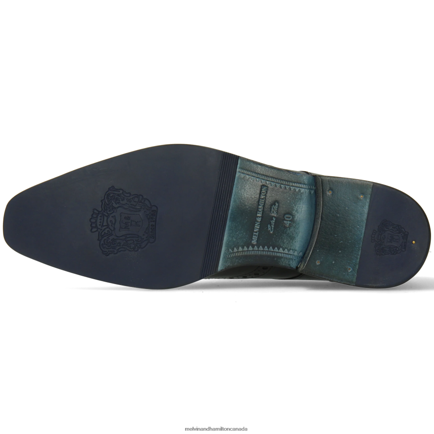 Men Melvin & Hamilton Black Dylan 2 Derby Shoes P4V68P437