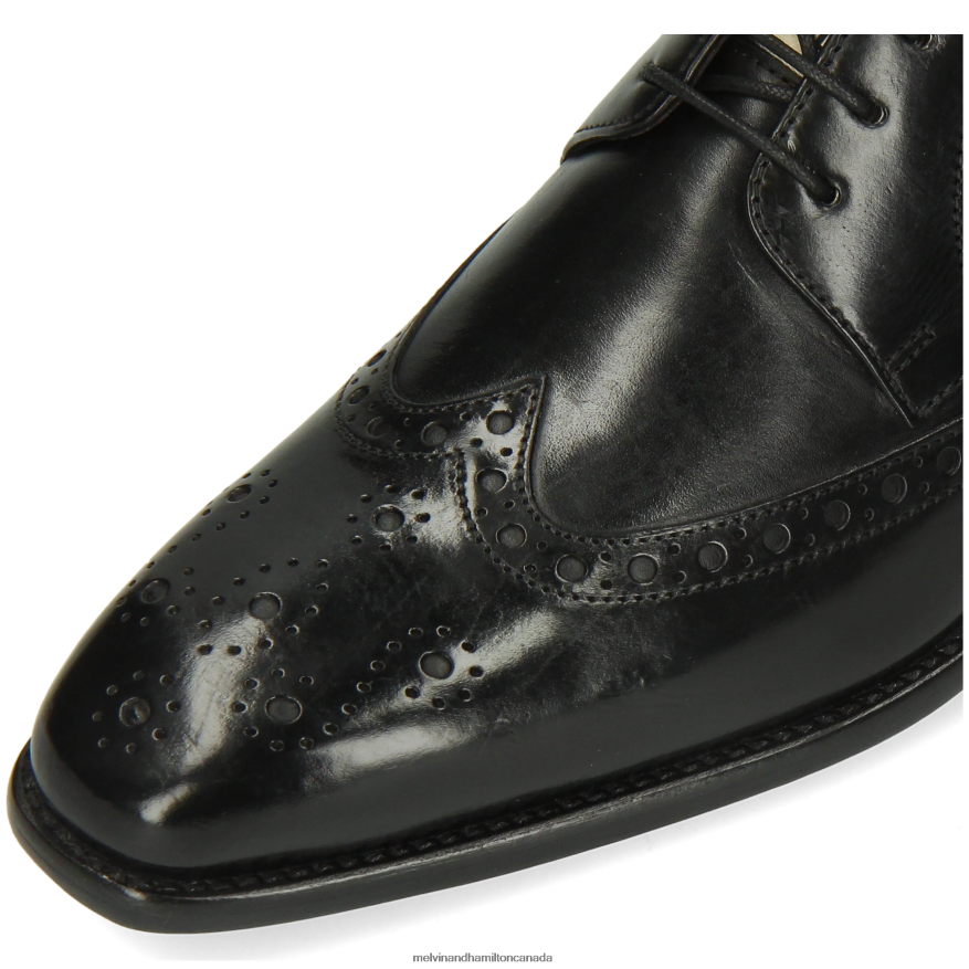 Men Melvin & Hamilton Black Dylan 2 Derby Shoes P4V68P437