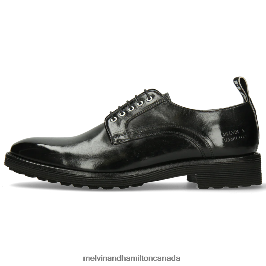Men Melvin & Hamilton Black Eddy 54 Derby Shoes P4V68P518