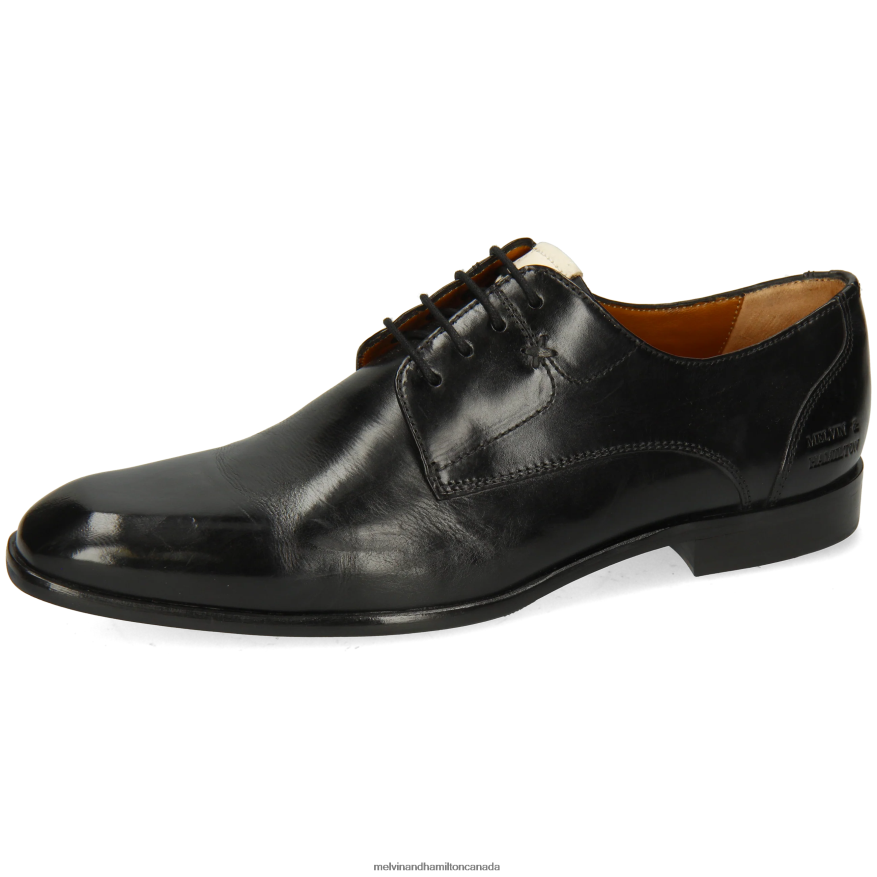 Men Melvin & Hamilton Black Elyas 4 Derby Shoes P4V68P387