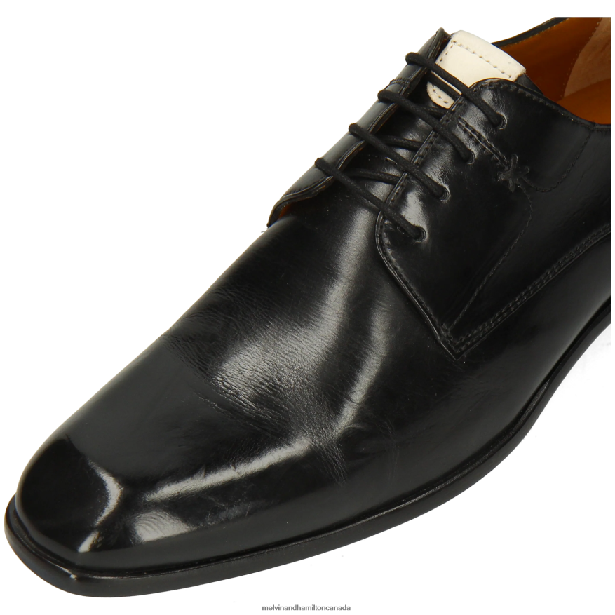 Men Melvin & Hamilton Black Elyas 4 Derby Shoes P4V68P387