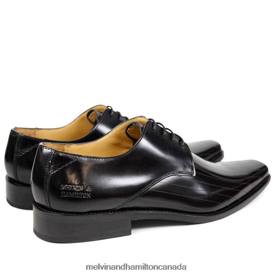 Men Melvin & Hamilton Black Frank 9 Derby Shoes P4V68P555