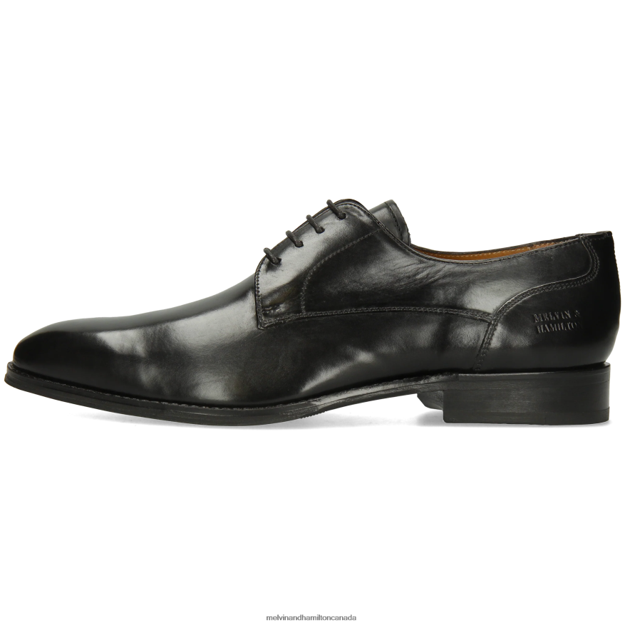 Men Melvin & Hamilton Black Kane 2 Derby Shoes P4V68P361