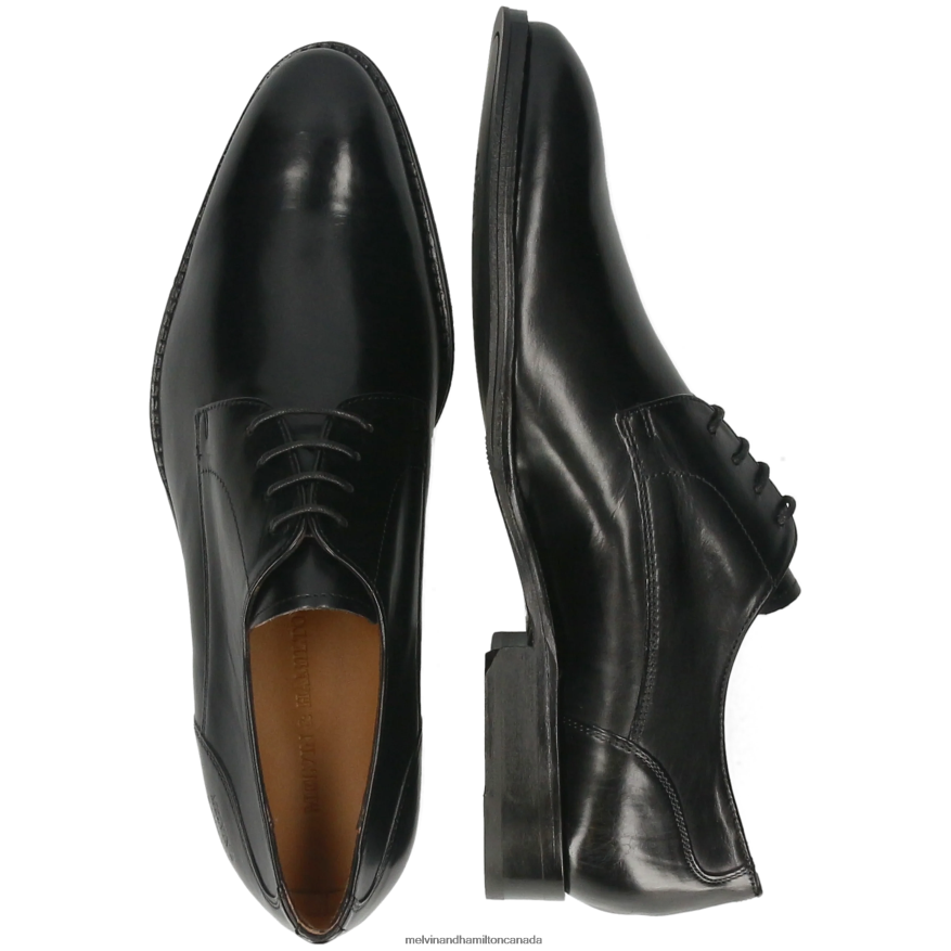 Men Melvin & Hamilton Black Kane 2 Derby Shoes P4V68P361