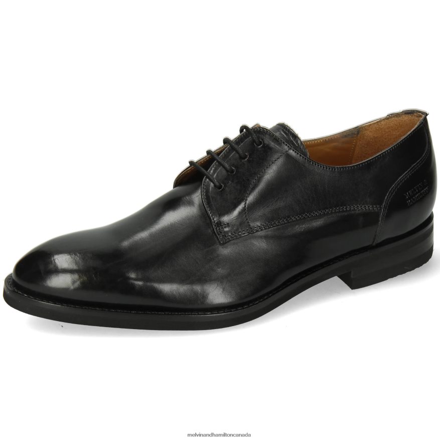 Men Melvin & Hamilton Black Kane 2 Derby Shoes P4V68P423