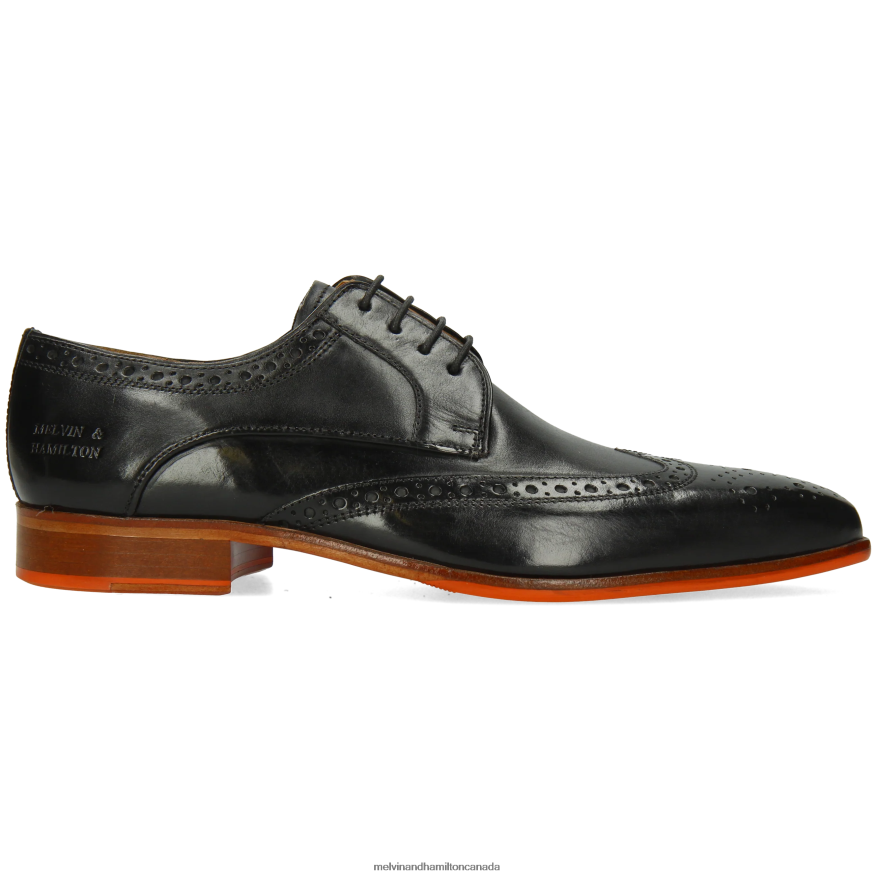 Men Melvin & Hamilton Black Lewis 3 Derby Shoes P4V68P471