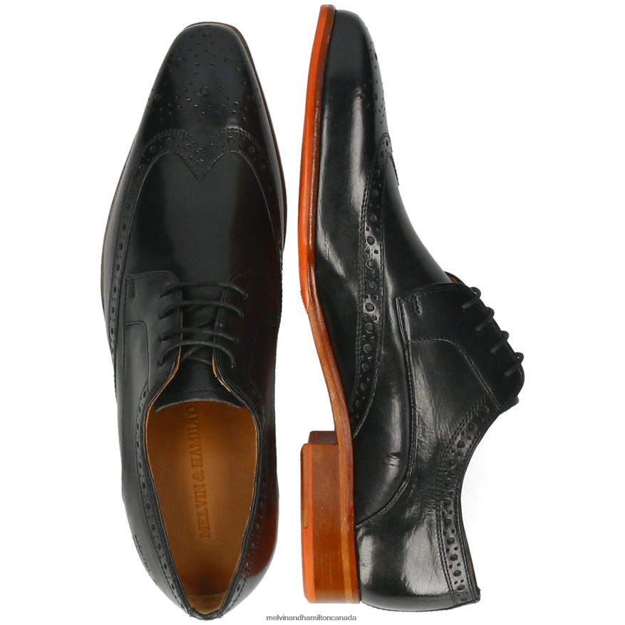 Men Melvin & Hamilton Black Lewis 3 Derby Shoes P4V68P471