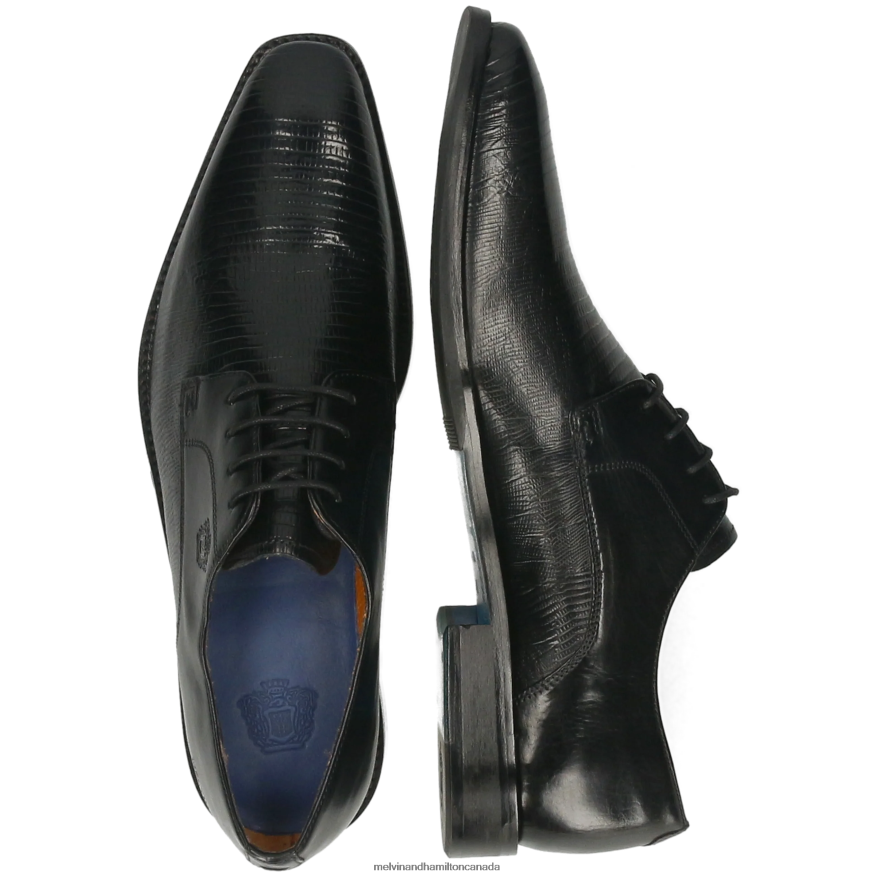Men Melvin & Hamilton Black Martin 1 Derby Shoes P4V68P465