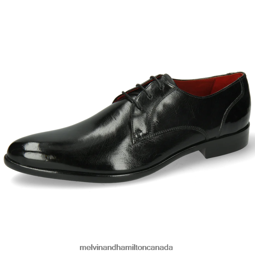 Men Melvin & Hamilton Black Toni 1 Derby Shoes P4V68P491