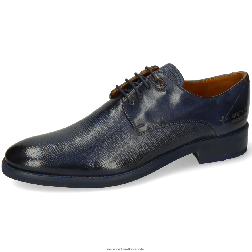 Men Melvin & Hamilton Blue Clint 1 Derby Shoes P4V68P529