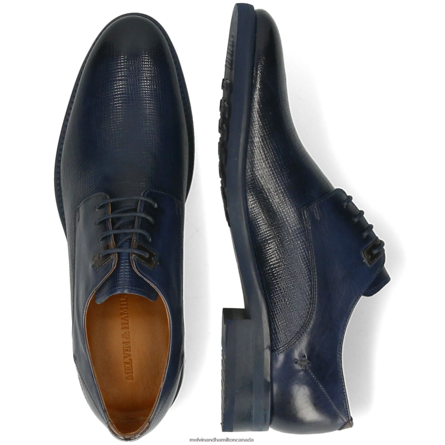 Men Melvin & Hamilton Blue Clint 1 Derby Shoes P4V68P529