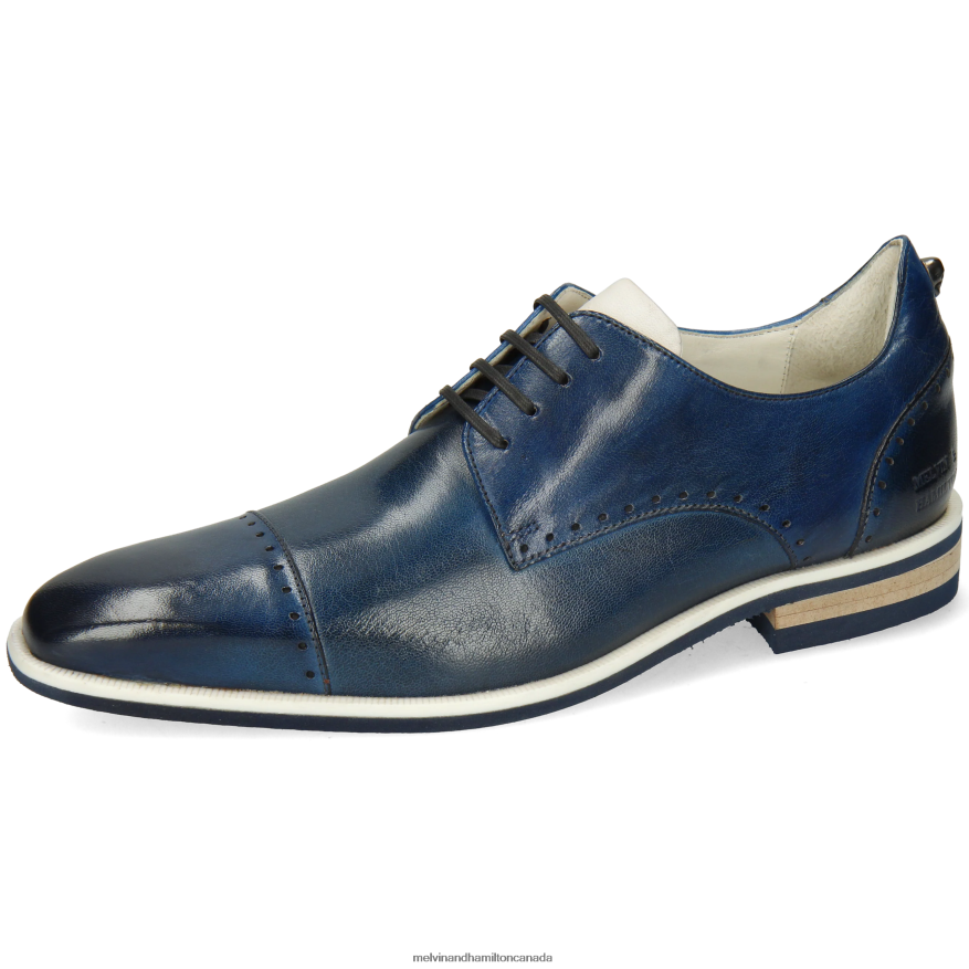 Men Melvin & Hamilton Blue Dave 1 Derby Shoes P4V68P552