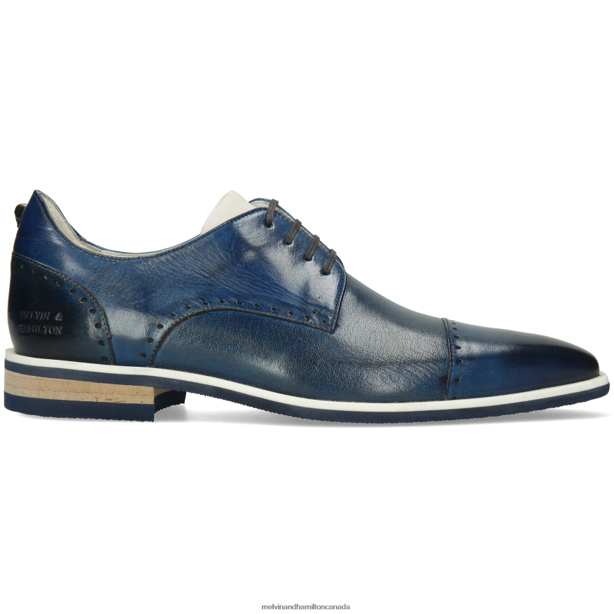 Men Melvin & Hamilton Blue Dave 1 Derby Shoes P4V68P552