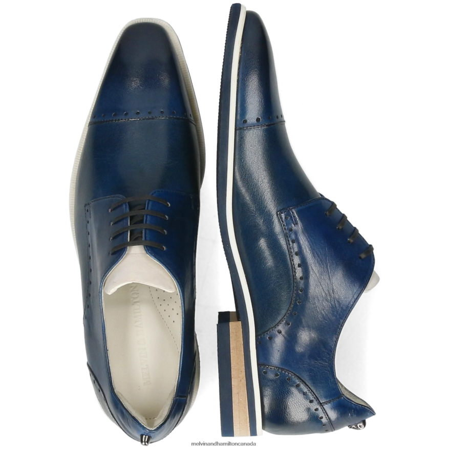 Men Melvin & Hamilton Blue Dave 1 Derby Shoes P4V68P552