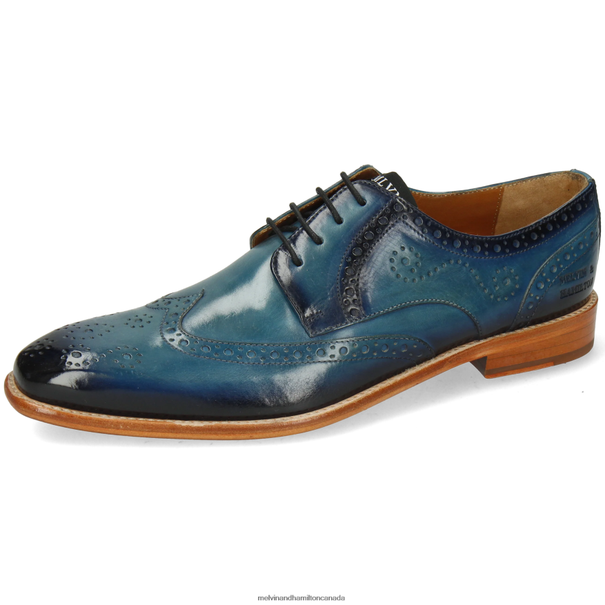 Men Melvin & Hamilton Blue Dylan 2 Derby Shoes P4V68P483