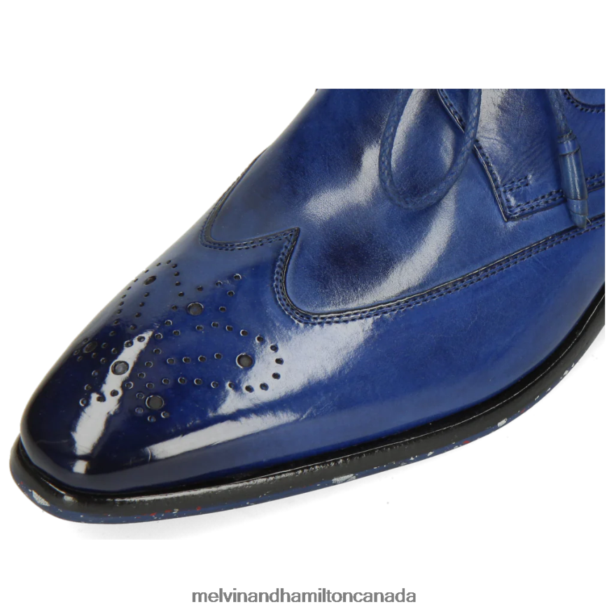 Men Melvin & Hamilton Blue Elvis 63 Derby Shoes P4V68P556