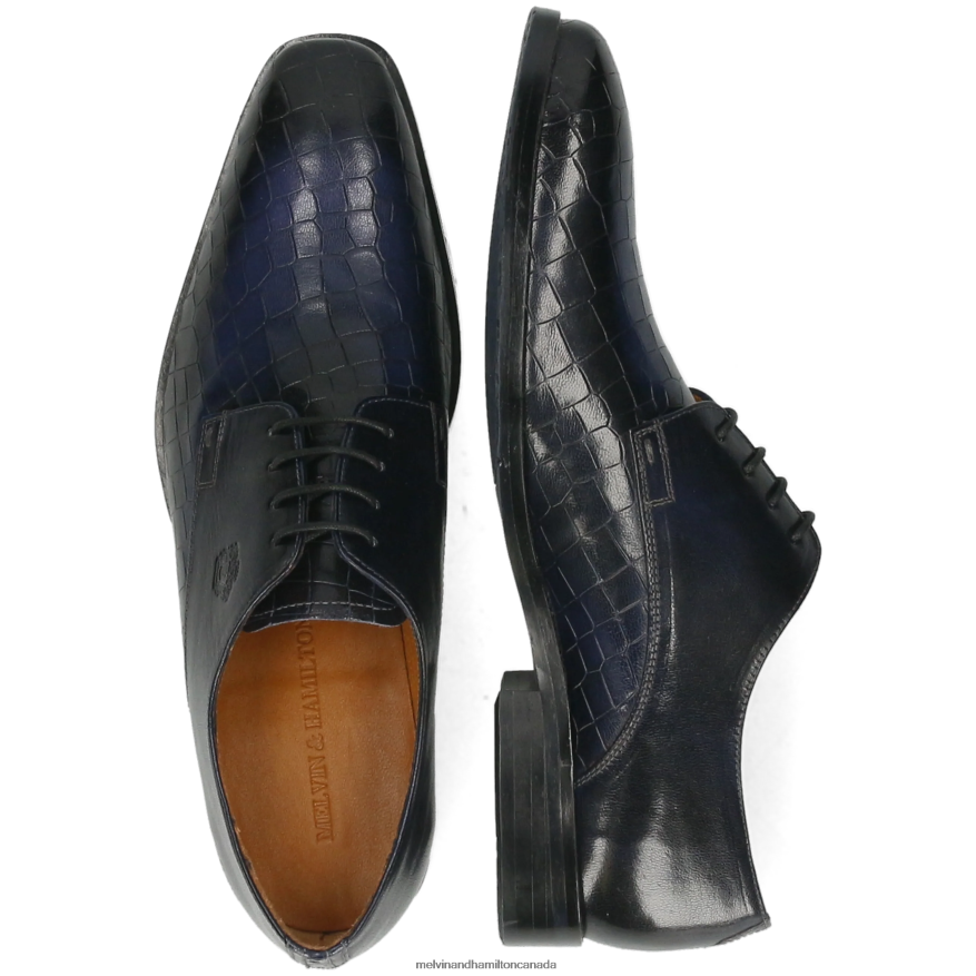 Men Melvin & Hamilton Blue Flynn 1 Derby Shoes P4V68P537