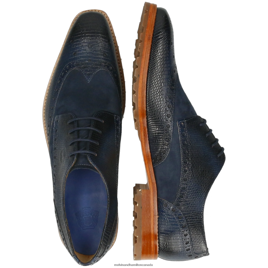 Men Melvin & Hamilton Blue Martin 15 Derby Shoes P4V68P421