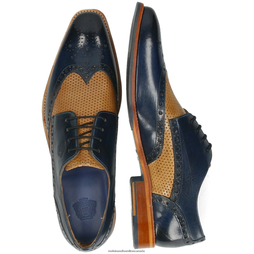 Men Melvin & Hamilton Blue Martin 15 Derby Shoes P4V68P450