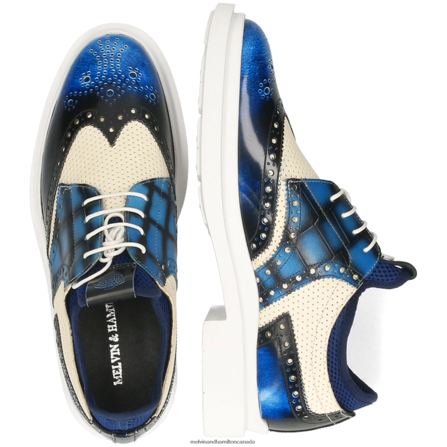 Men Melvin & Hamilton Blue Ron 2 Derby Shoes P4V68P547