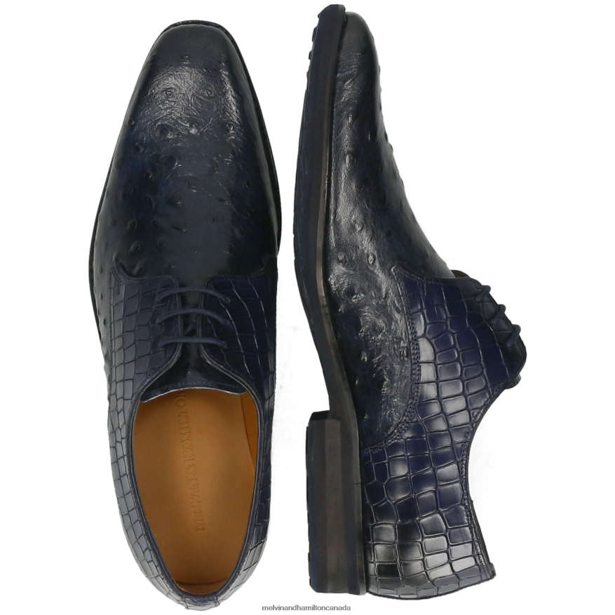 Men Melvin & Hamilton Blue Ryder 16 Derby Shoes P4V68P444
