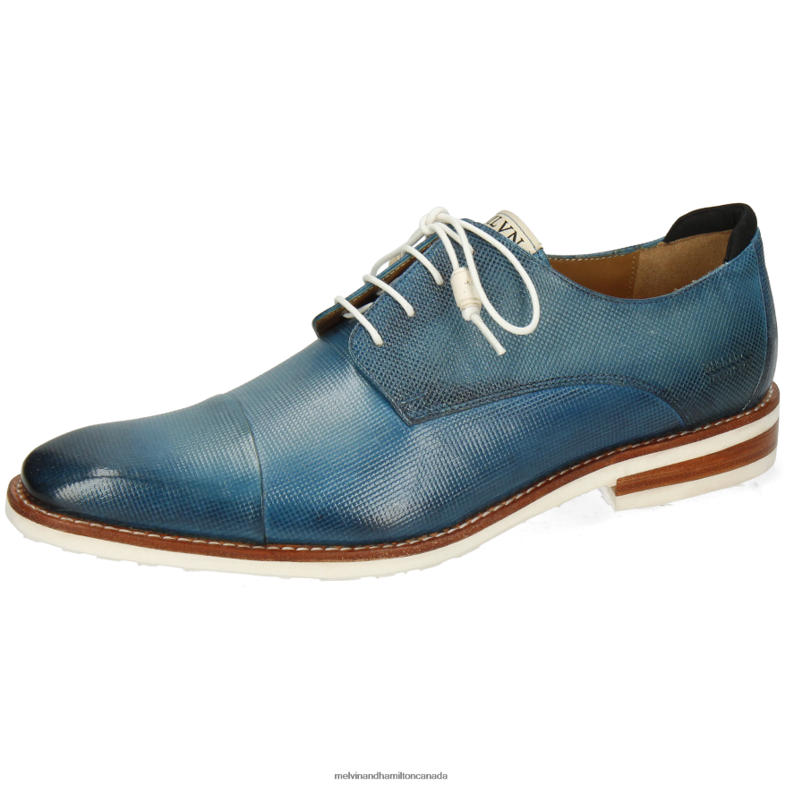 Men Melvin & Hamilton Blue Ryder 3 Derby Shoes P4V68P510