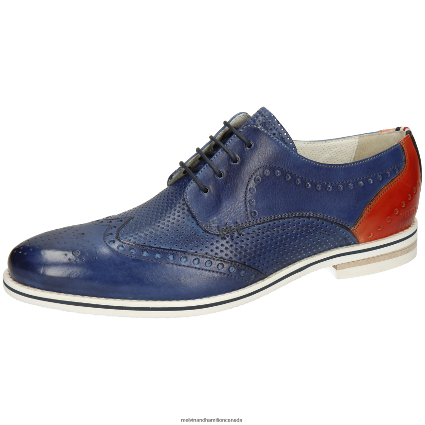 Men Melvin & Hamilton Blue Scott 2 Derby Shoes P4V68P512