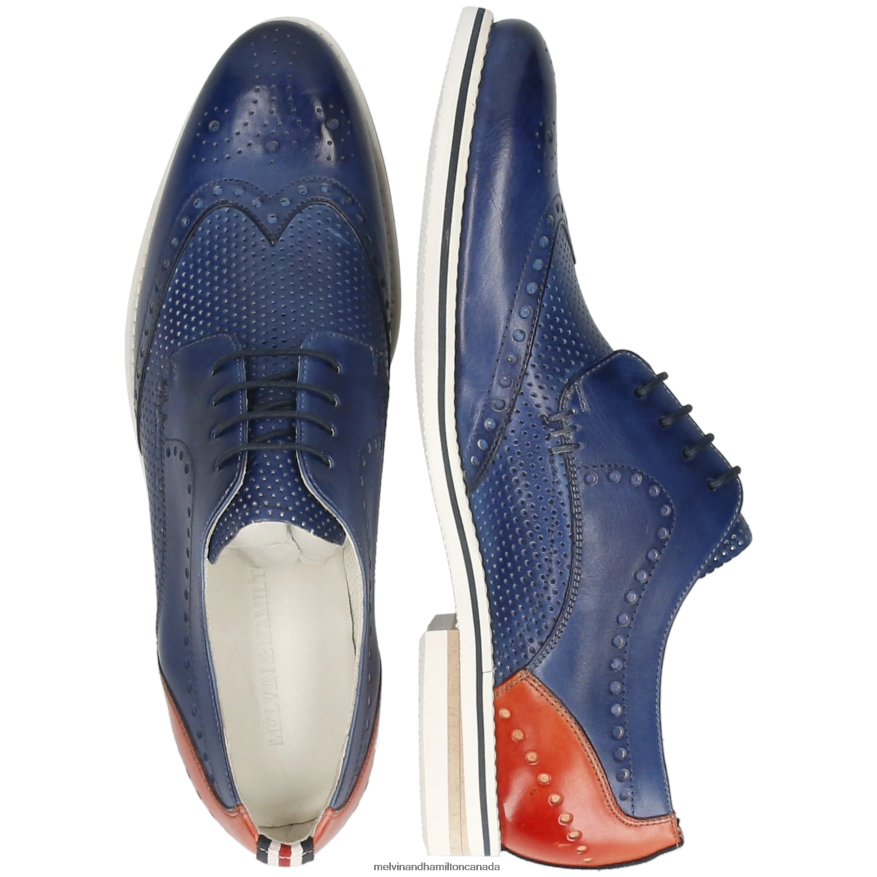 Men Melvin & Hamilton Blue Scott 2 Derby Shoes P4V68P512