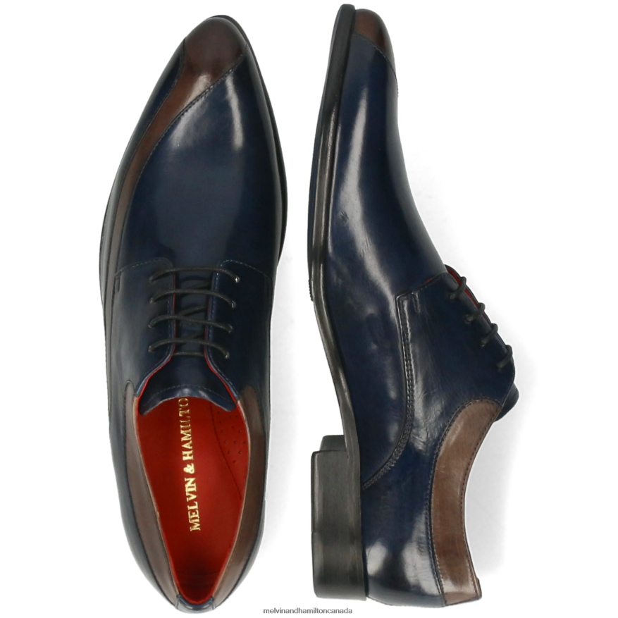 Men Melvin & Hamilton Blue Toni 36 Derby Shoes P4V68P359