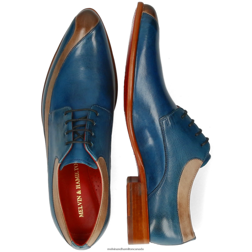 Men Melvin & Hamilton Blue Toni 36 Derby Shoes P4V68P503