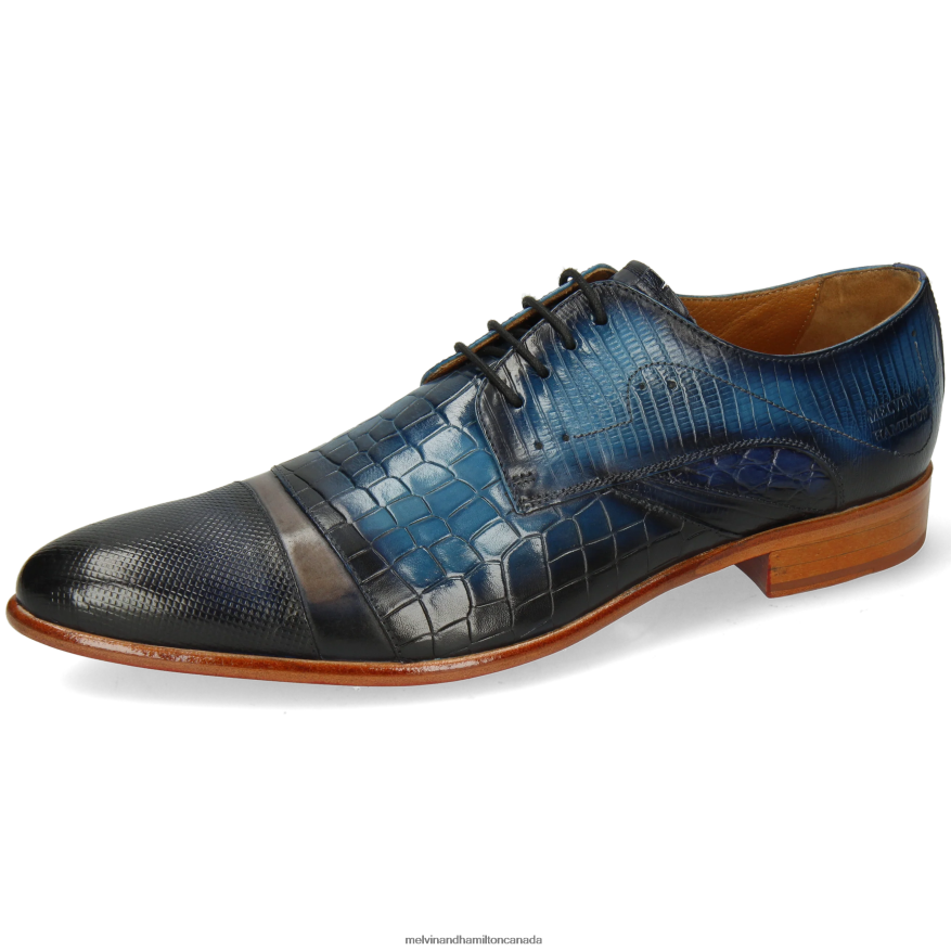 Men Melvin & Hamilton Blue Toni 39 Derby Shoes P4V68P543