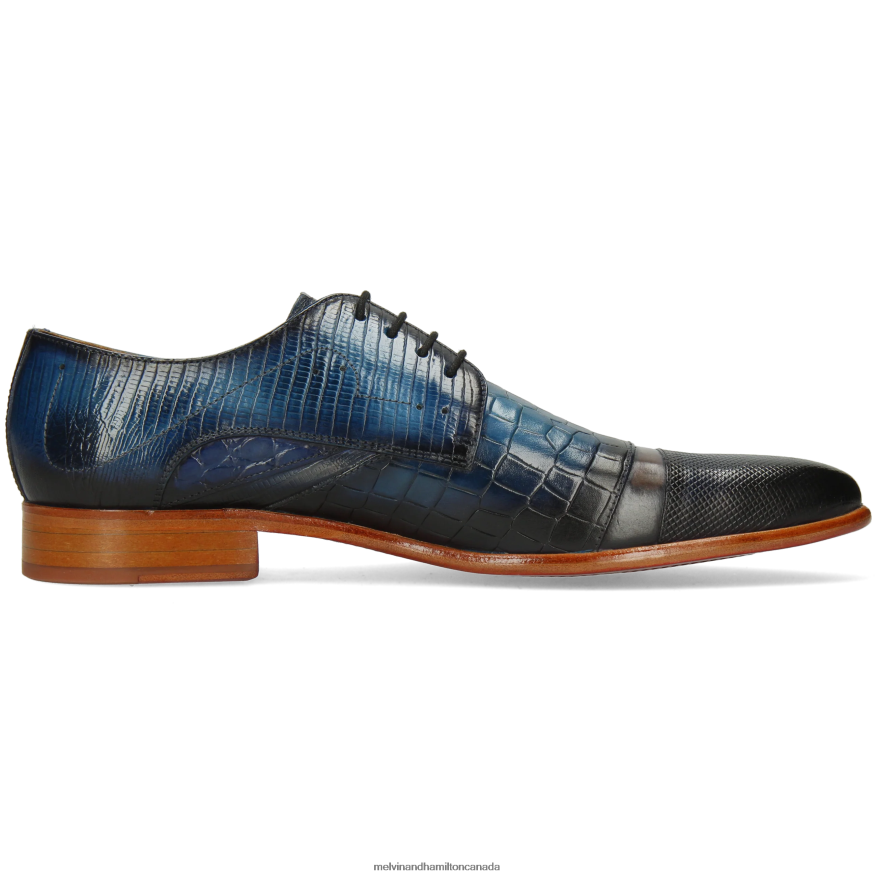 Men Melvin & Hamilton Blue Toni 39 Derby Shoes P4V68P543